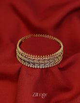 Designer Antique Lakshmi Bangle – AD Stone Traditional Design